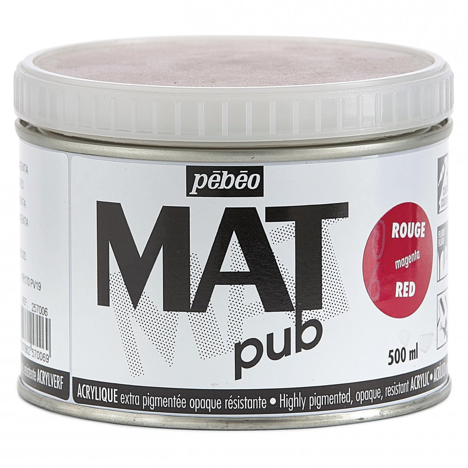 Mat Pub 500ml Red Magenta — image 1