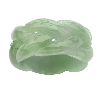 Palm Beach Jewelry Genuine Green Jade Braided Eternity Ring