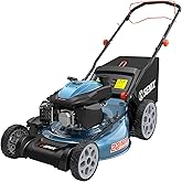 SENIX 22Inch 201cc 3-in-1 Gas Lawn Mower, Rear Wheel Self-Propelled Mower | 4-Cycle Engine, Steel Deck, Mulching, Bagging, Discharging, 6-Position Cutting Height Adjustable, for Yard