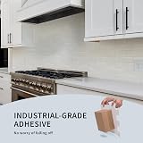 Art3d 10-Sheets Peel and Stick Tile Backsplash 12"x12" White PU Resin Kitchen view 3