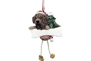 E&S PETS Mastiff Ornament with Unique "Dangling Legs" Hand Painted and Easily Personalized Christmas Ornament