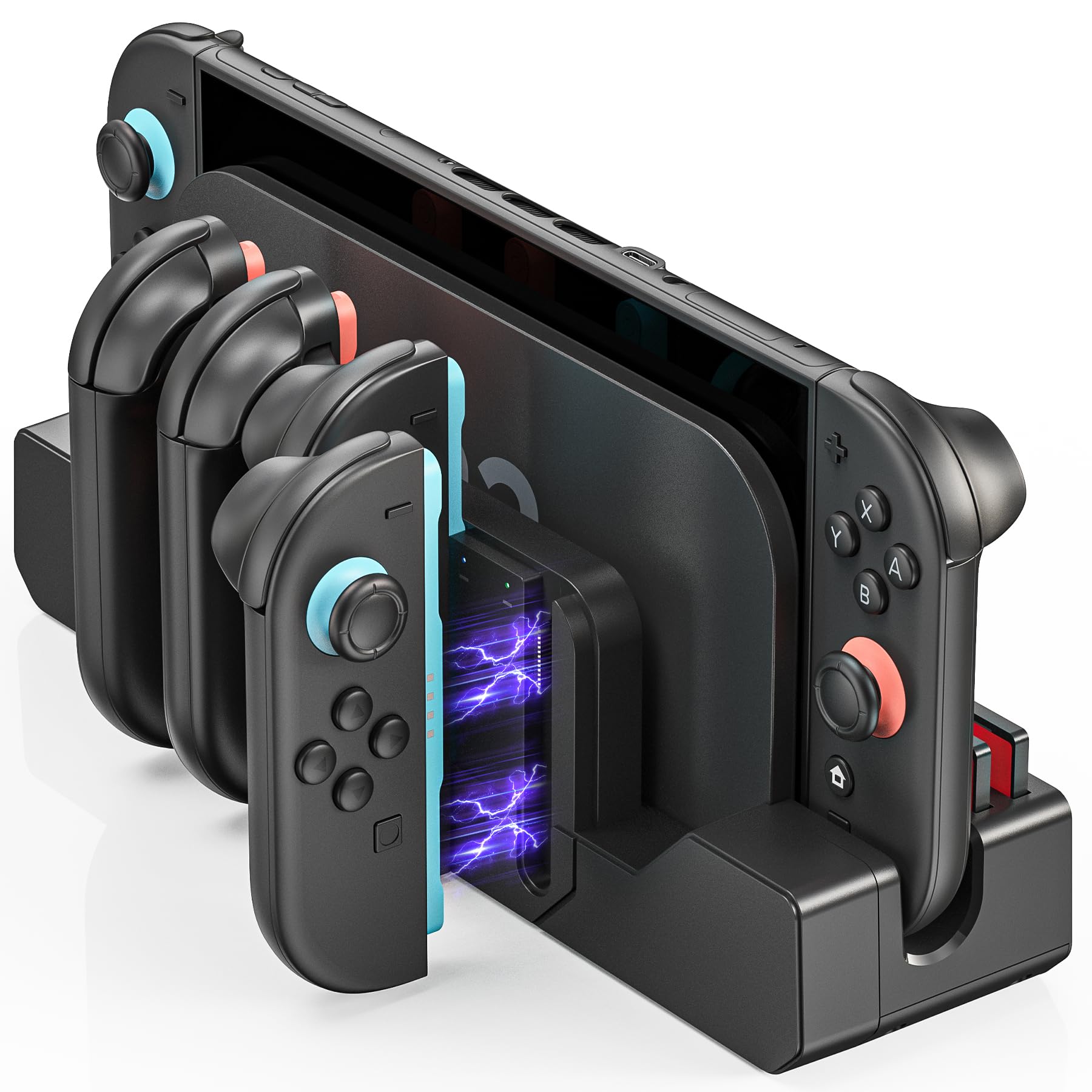 Photo 1 of VR&AR Controller Charging Station Dock for Nintendo Switch 2 Joycon, Controllers Charger Compatible with Switch 2 Joy Con, Charge up to 6 Controllers, with Charging Indicator and 2 Card Slot