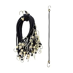 AUXBC 20PCS 14Inch Mini Black Bungee Cords with