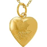 LIFETIME JEWELRY Tiny Heart Locket Necklace that holds pictures 24k Gold Plated