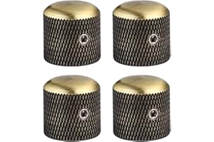 GUTAHARE 4Pcs Bronze Guitar Knobs Metal Volume Tone Speed Control Knobs for Fender Telecaster Gibson Les Paul Electric Guitar Bass Accessories (Bronze)