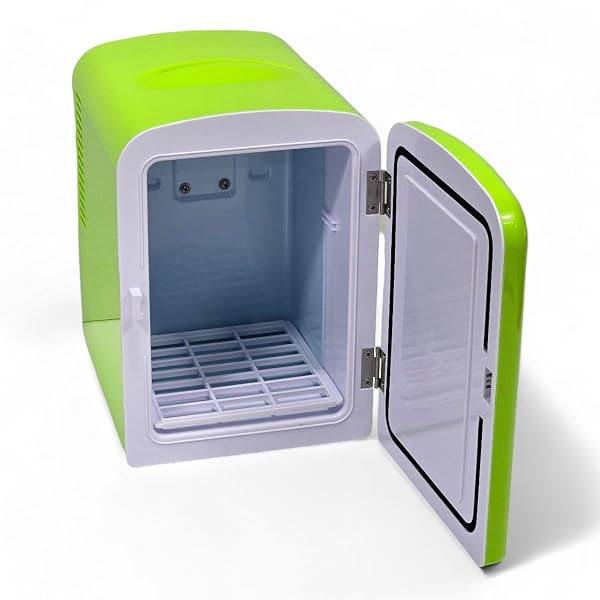 CURTIS MOUNTAIN DEW MIS134MD, MINI PORTABLE COMPACT PERSONAL FRIDGE COOLER, 4 LITER CAPACITY CHILLS SIX 12 OZ CANS, 100% FREON-FREE & ECO FRIENDLY, LIME