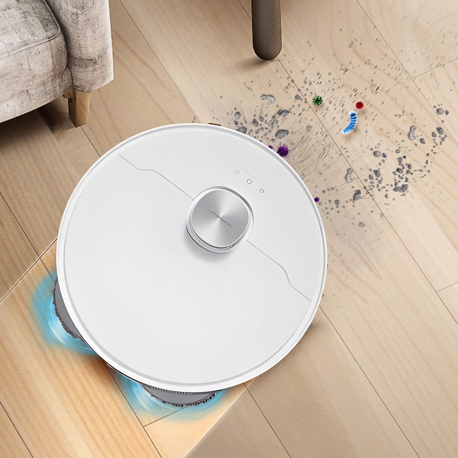 6 Stück Wischtücher für Dreame L10s Ultra Gen 2/Gen 3 /L10s Pro Ultra Heat/L20 Ultra/X40/X50 Ultra Complete Mova E30 Ultra/P50 Pro Ultra & Xiaomi X10+/X20+ Saugroboter, Mikrofaser Wischpad Zubehör 7