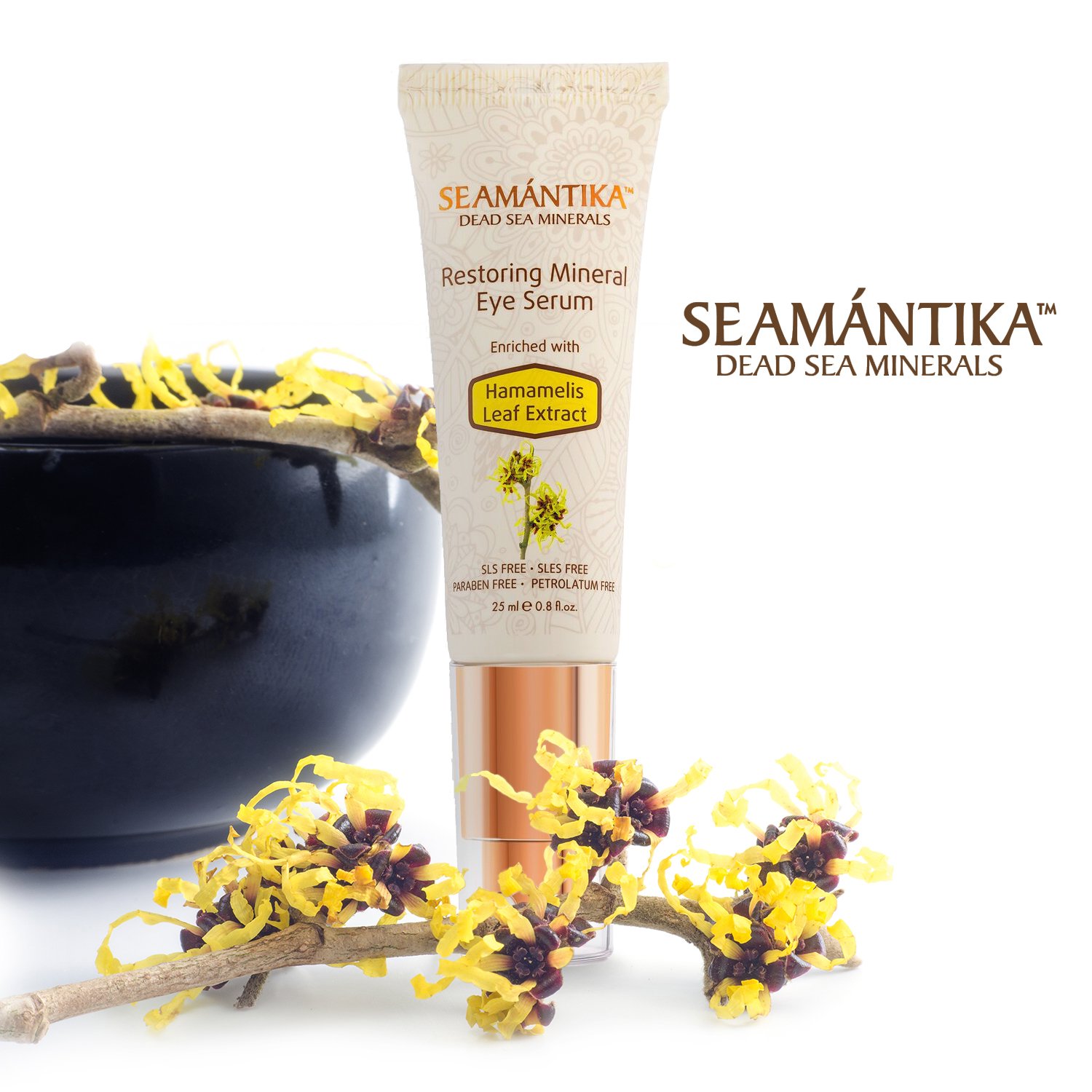 Eye Serum Anti Aging Restoring – Hydrating, Plumping, Brightening Serum for Instantly Ageless, Radiant Under Eyes – Natural Wrinkle Remover & Dark Circles Under Eye Treatment by SEAMANTIKA – .8 oz: Beauty