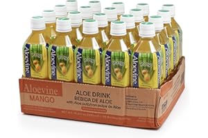 Aloevine Aloe Vera Drink Mango juice l 16.9 oz. 20 pack l smart fruit Korean drinks