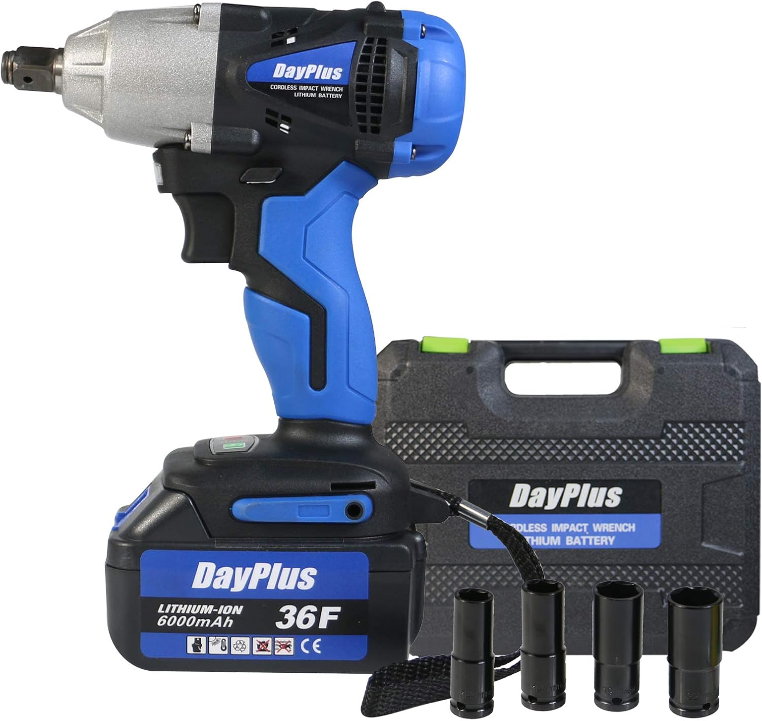 Cordless Impact Wrench 1/2 inch Driver 18V 420N.m High Torque with