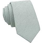 Kebocis Mens Solid Color Necktie Cotton Neck Tie for Men