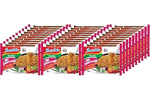 Indomie Mi Goreng Instant Stir Fry Noodles, Halal Certified, Hot & Spicy / Pedas Flavor (Pack of 30), 2.82 Ounce (Pack of 30)