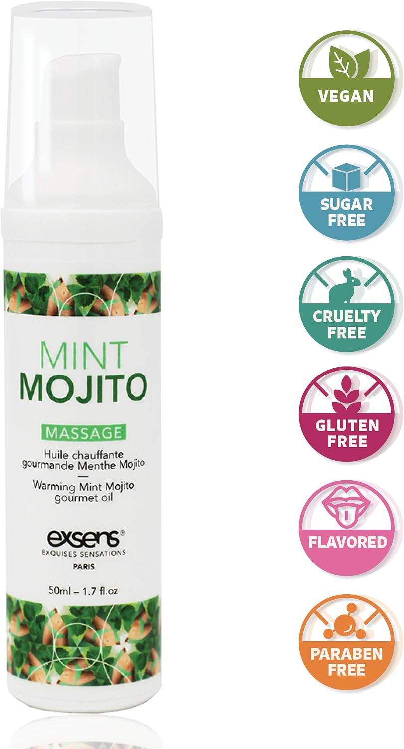 EXSENS of Paris Massage Oil - Mint Mojito, Transparent, 50 ml (Pack of 1) - Image 3
