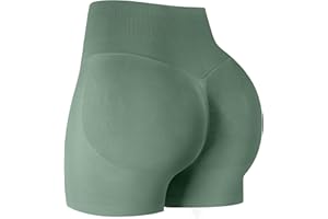 ATHVOTAR Workout Gym Shorts Women, High Waisted Seamless Butt Lifting Scrunch Butt Sports Shorts