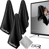 MagicFiber Extra Large Microfiber Cleaning Cloth for TV Screens &amp; Monitors | Great for OLED, Computers, Laptops, Cars &amp; Electronics, Eyeglass &amp; Glasses Cleaner