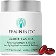 Femininity Smooth as Silk 30-Day Starter Kit for Vaginal Dryness (60 Softgels & Refillable Glass Jar) – Sea Buckthorn Oil with 365mg Omega 7 + Omega 3 and Omega 9
