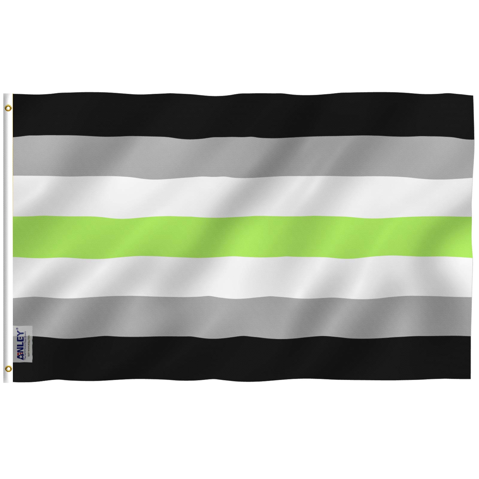 ANLEY Fly Breeze 3x5 Feet Agender Pride Flag - Vivid Color and UV Fade Resistant - Canvas Header and Double Stitched - Agender Pride Flag with Brass Grommets 3 X 5 Ft