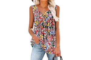 ROSELINLIN Womens Tank Tops and Short Sleeve Floral Summer Tops
