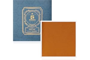 KINGBOOM G KINGBOOM 12 Color Gold Leaf Sheets - Orange, Pack of 100, 3.15in for Crafting, DIY Projects, Painting and Decoration.