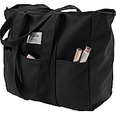 Bagelite Extra Large Canvas Tote for Women Men, Utility Work Bag with Zipper