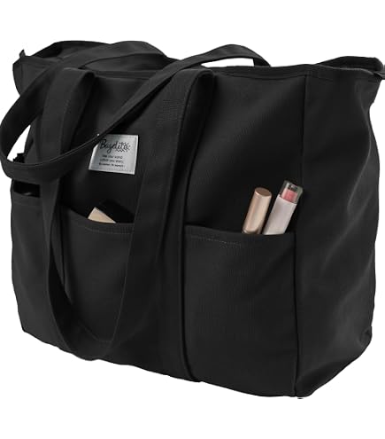 Amazon.com | Liberty Bags 8863 Amanda Cotton Canvas Tote (Black