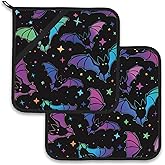Magic Bat Pot Holder Set of 2,Heat Resistant Potholders Oven Hot Pads for Kitchen Cooking Baking BBQ