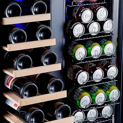 Buy Kalamera Beverage And Wine Cooler 24 Inch With Seamless Steel Door Dual Zone For Built In And Freestanding Beer Wine Soda And Drink Mini Fridge Drinks Fridge At