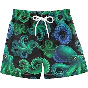 Dussdil Boys Swim Trunks Toddler Board Shorts Surfing Bathing Suit Beach Swimwear Bottom Pants 2T-XL