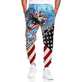 Rzhlyua Men's Jogger Pants Funny Sweatpants Warm Cozy Workout Track Pants with Pockets Drawstring