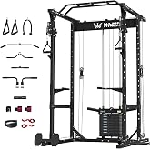 MAJOR FITNESS Power Cage Drone1 Premium- Multi-Function Power Rack for Home Gym, Squat Rack with Pull-up Bar, Cable Crossover System, J-Hooks, for Strength Training, Heavy-Duty Steel Construction