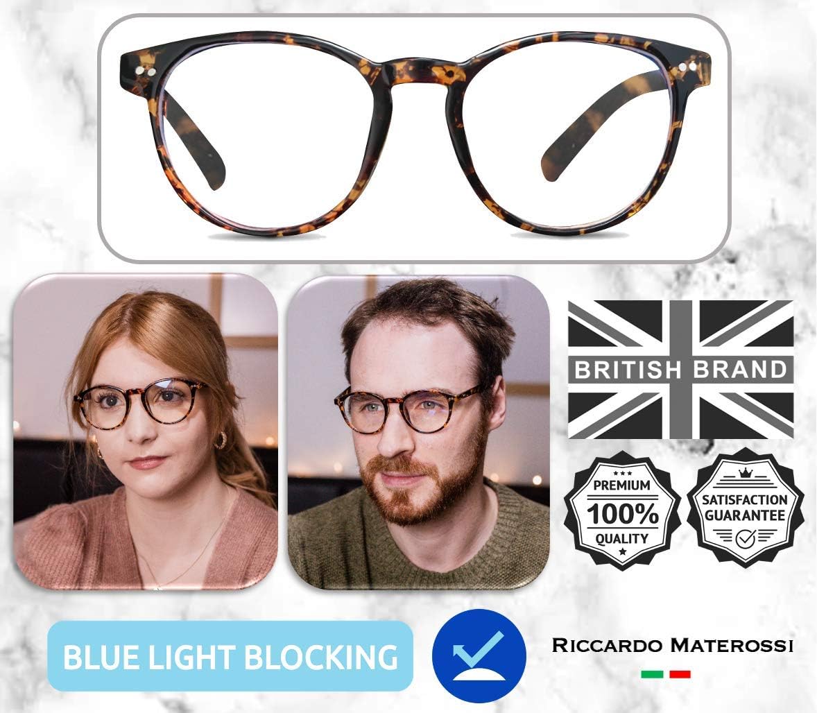 Riccardo Materossi®, Premium 99.9% Blue Light Blocking Glasses, Reduce Headaches and Improve Sleep - Image 3