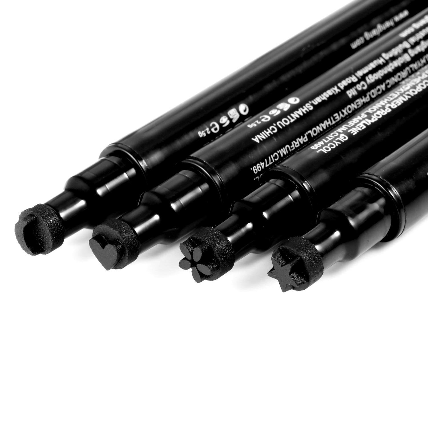 Lookgid Eyeliner Pencil Pen with Eye Makeup Stamp Waterproof Double Sided Long Lasting Seal Eyeliner