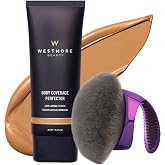 Westmore Beauty Body Coverage Perfector &amp; Brush - Waterproof Leg Makeup- 3N | Blend &amp; Blur body brush, water resistant leg &amp; body makeup, tattoo cover up makeup, Sunlit Radiance, 6.8 oz