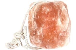 RUMUSH Animal Himalayan Salt Lick on Rope for Horses, Deer, Rabbits, Cows and Other Livestock | Lick Salt for Deer | Digestive Aid for Animals | Horse Treats (Horse-6LB)