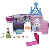 Mattel Disney Frozen Toys, Storytime Stackers Anna's Arendelle Castle, Stackable Doll House with Small Doll, Olaf & 7 Pieces,