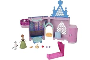 Mattel Disney Frozen Toys, Storytime Stackers Anna's Arendelle Castle, Stackable Doll House with Small Doll, Olaf & 7 Pieces, Inspired by The Movies