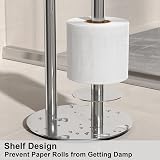 niffgaff Brushed Nickel Free-Standing Toilet Paper Holder Stand view 4