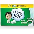Puffs Plus Lotion with Vicks Facial Tissues, 24 Family Boxes, 88 Tissues per Box