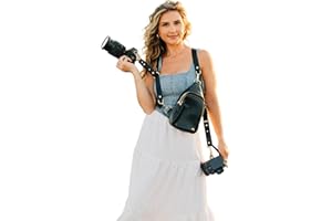 RR RUBY+RAE Ruby+Rae The Duo Camera Harness & Crossbody Bag, Camera Harness with Removable Crossbody Bag, Vegan Leather, Suede Interior