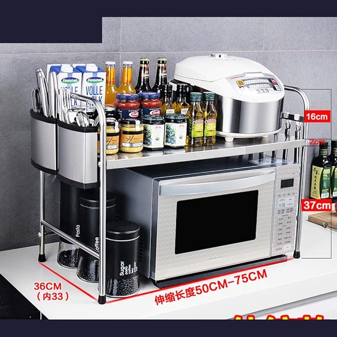 Lsxue Estante de Almacenamiento en la Mesa del Piso Horno de ...