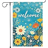 Spring Summer Garden Flag 12x18 Double Side For Outdoor Courtyard Garden Decor Flowers Welcome Holiday Flag For Outside Decoration