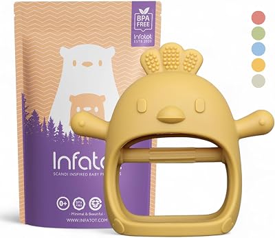 Infatot Teething Mittens Mango Silicone Baby Teether Glove 0-6 Months