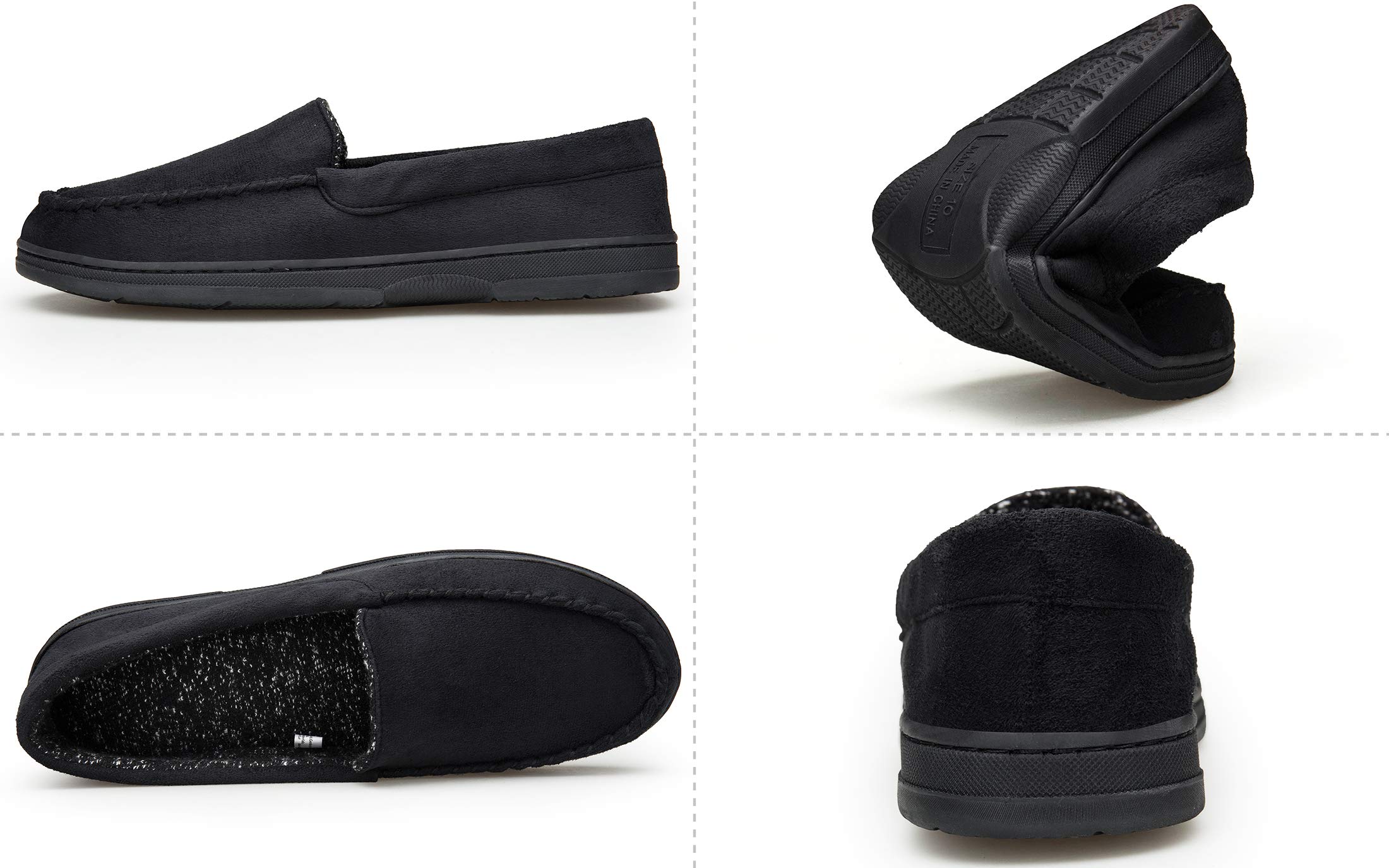 EAST LANDER Men\'s Loafers Suede Leather Slip-On Moccasins Driving Shoes Boat Shoes ELFX001-M1-8