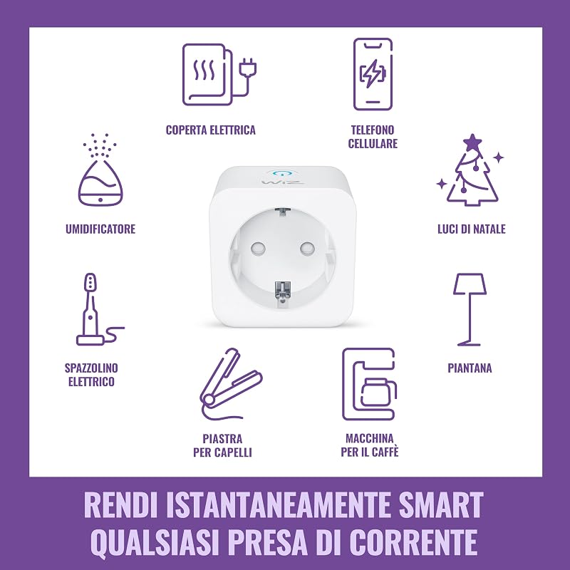 Wi-Fi Smart Plug, Presa di corrente tipo F, Confezione da 4