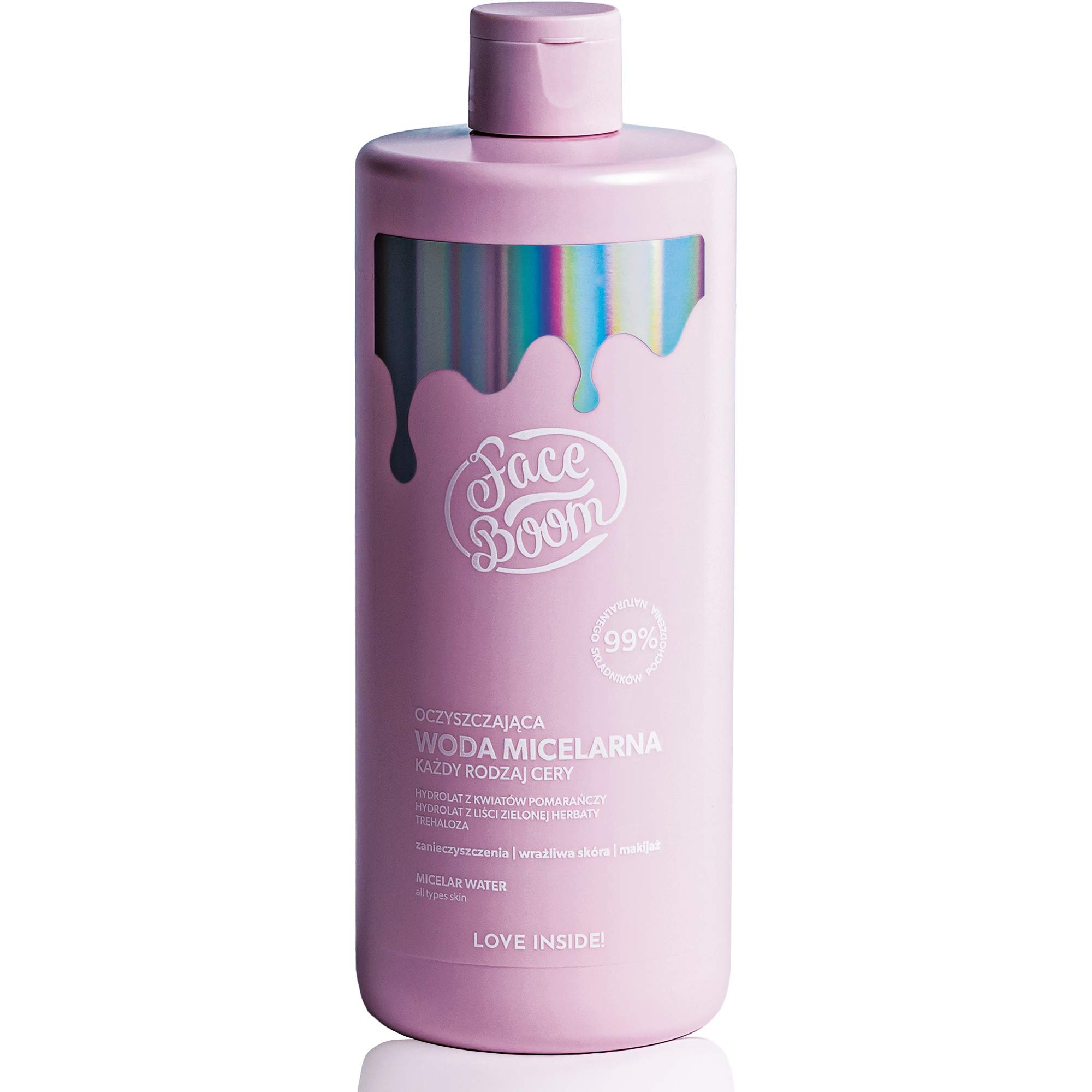 Body Boom Faceboom - Removes Make-Up Effectively And Regenerates The Skin - Refreshes And Moisturises The Skin, Restoring Its Glow - Faceboom Micellar Water All Skin Types - 500 ml