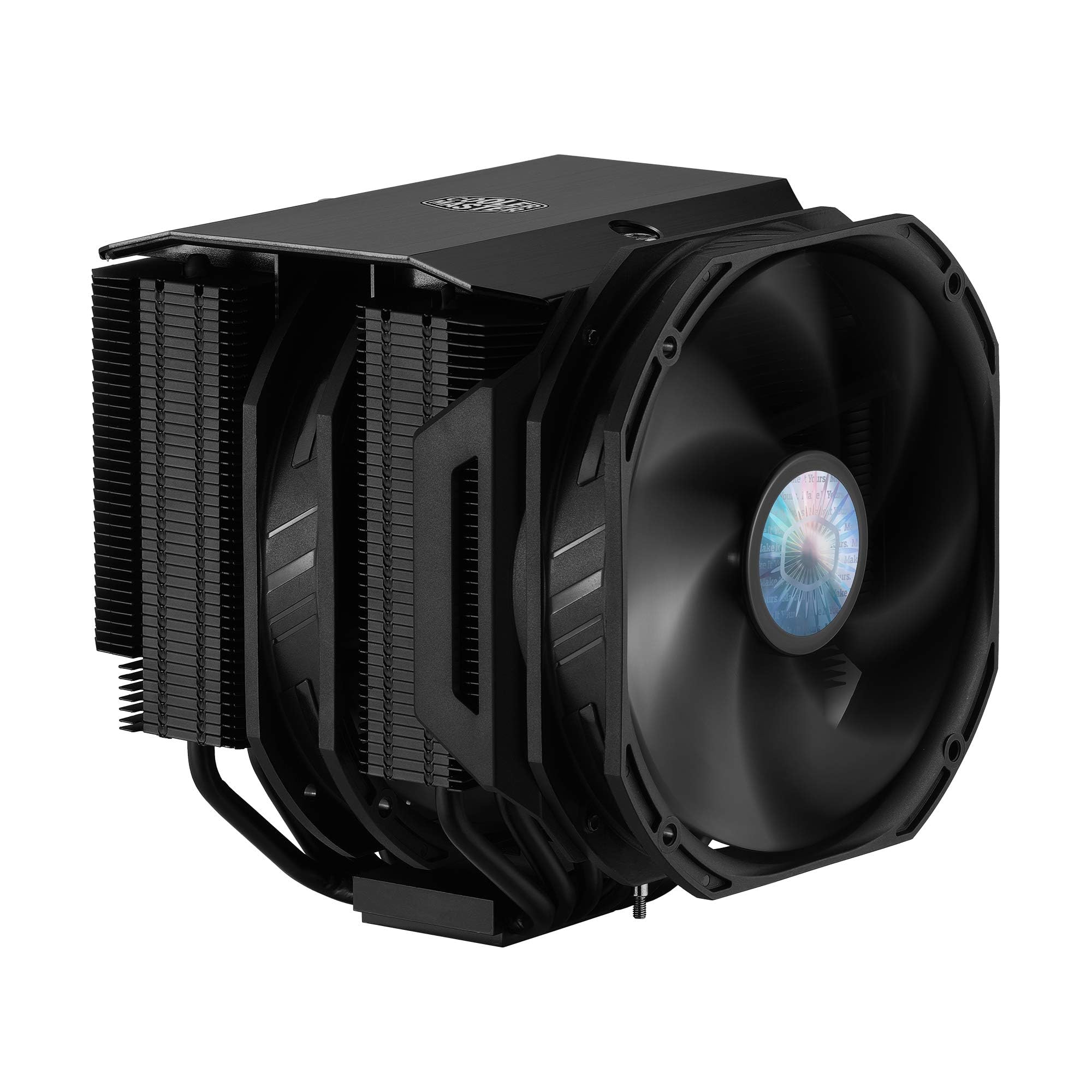 Cooler Master MasterAir MA624 Stealth CPU Air Cooler, Dual Tower Heatsink, Push-Pull SickleFlow 140 V2 Fans, 6 Heat Pipe Array, Easy Installation, Matte Black Finish - Universal Socket Compatibility