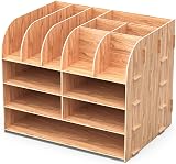 Lesfit Wooden Desk Tidy Organiser Office Stationery Storage 34x28x25 cm view 2