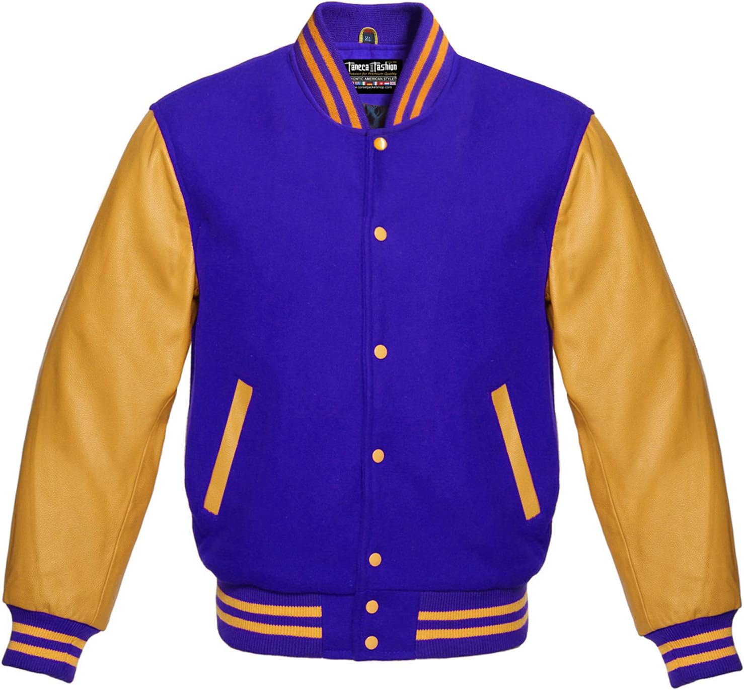 Premium Letterman Baseball School College Bomber Varsity Jacket Wool Blend & Genuine Leather Sleeves