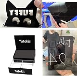 DARENYI 10Pcs Acrylic Sheet 1mm Black 15x10cm Flexible Plastic Board Display view 5