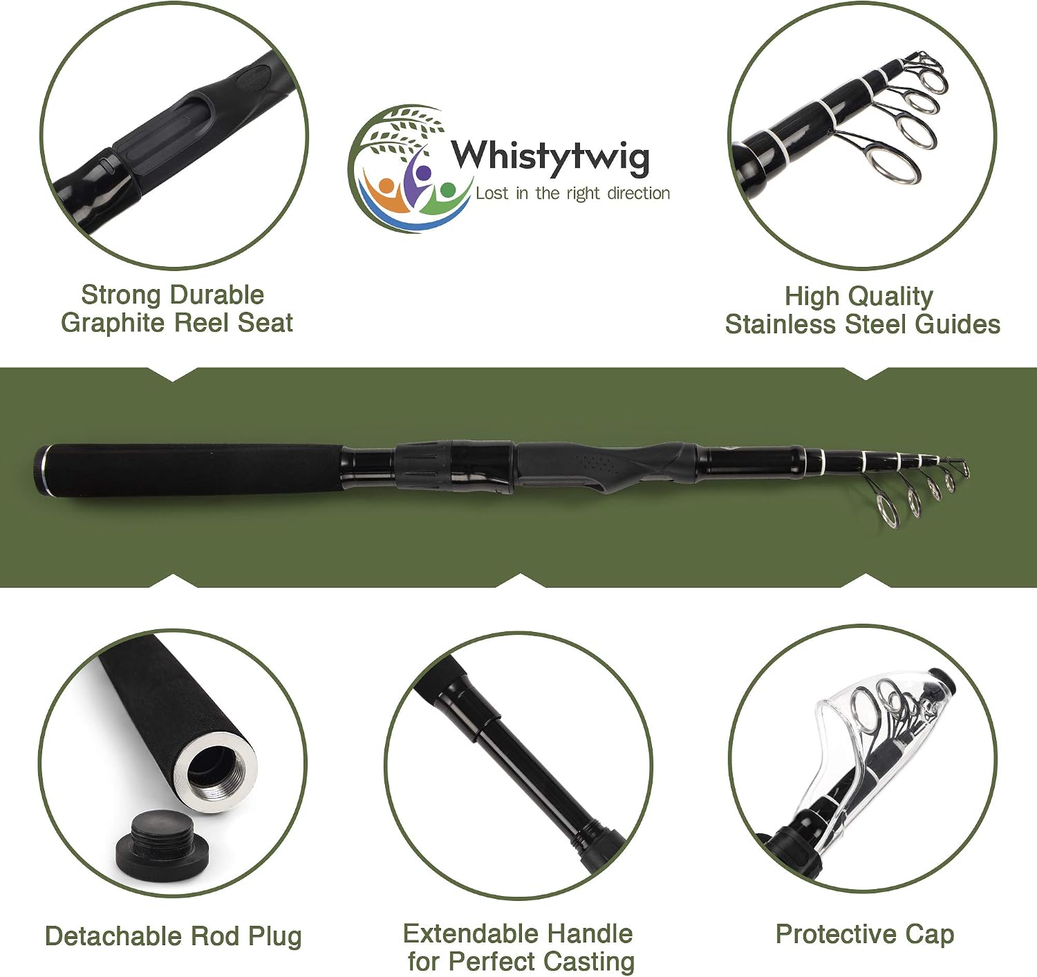 Whistytwig Portable Telescopic Fishing Rod - Image 5